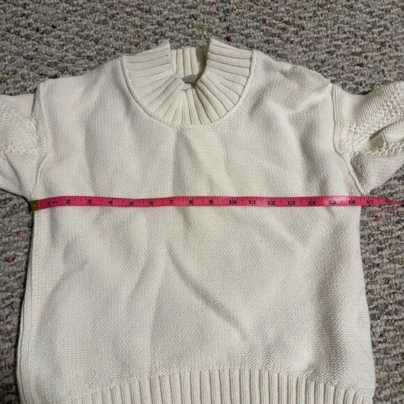 Everlane The Texture Cotton Cable Sweater in Bone - Size XS - Picture 10 of 10